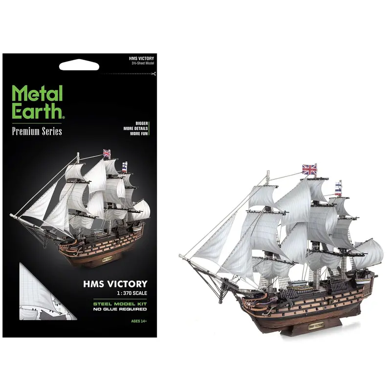 Model Kit Hms Victory British Navy Ship (Challenging Difficulty) Steel Model By Metal Earth 1