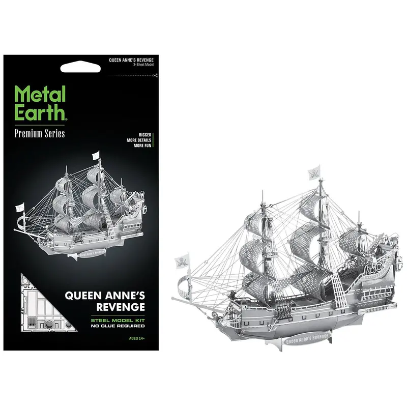 Model Kit Queen Anne's Revenge Ship (Challenging Difficulty) Steel Model By Metal Earth 1