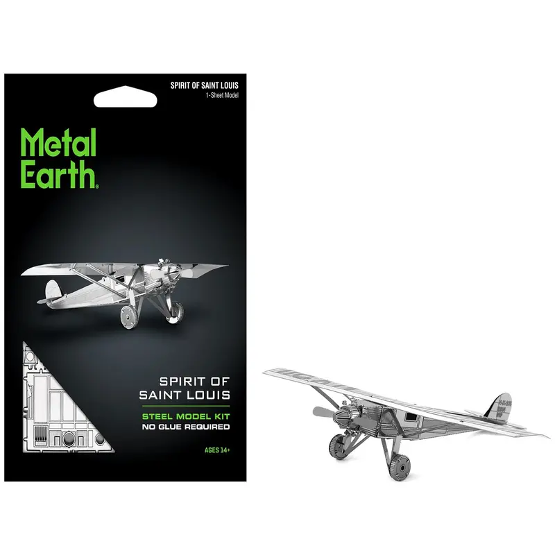 Model Kit Spirit Of Saint Louis Monoplane Aircraft (Moderate Difficulty) Steel Model By Metal Earth 1