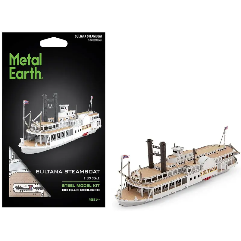 Model Kit Sultana Steamboat (Moderate Difficulty) Steel Model By Metal Earth 1
