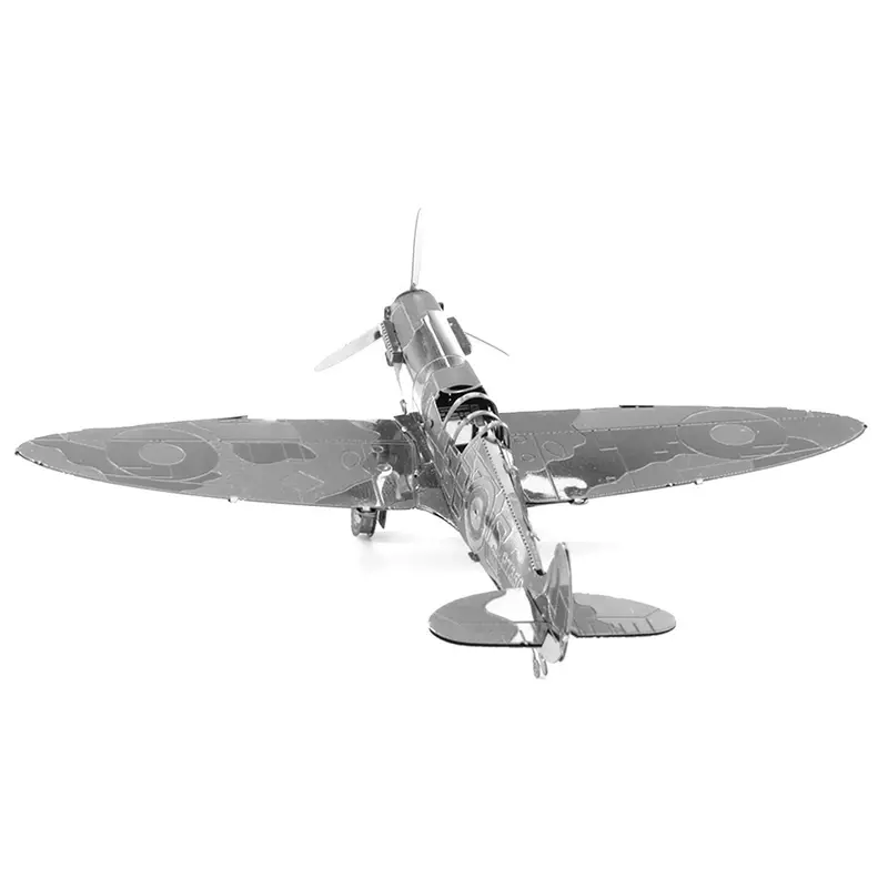 Model Kit Supermarine Spitfire Fighter Aircraft "Royal Air Force" (Easy Difficulty) Steel Model By Metal Earth 1
