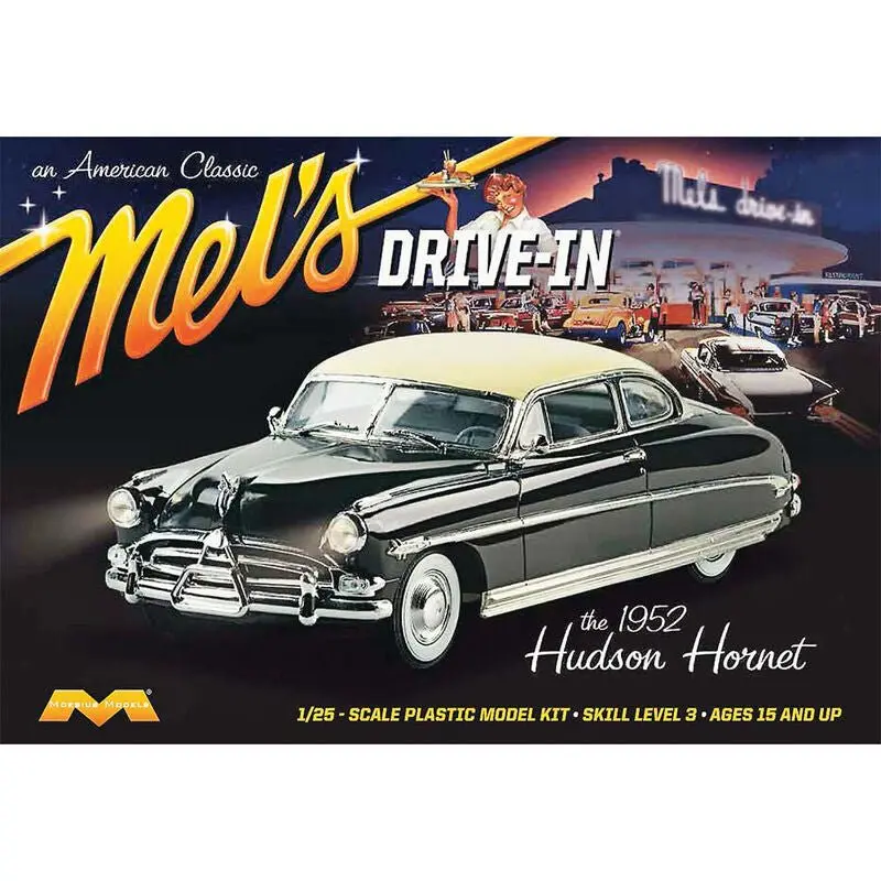Moebius 1/25 Scale 1952 Hudson Hornet Car Mel's Drive-In 1