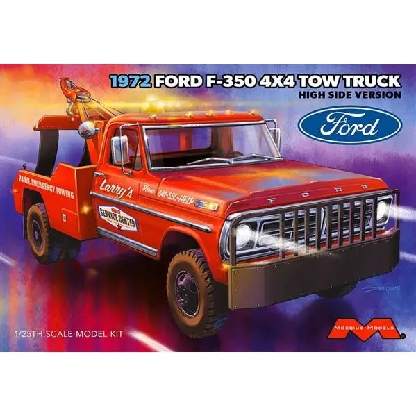 Moebius 1972 Ford F350 4X4 High Side Tow Truck (1/25 Scale) 1