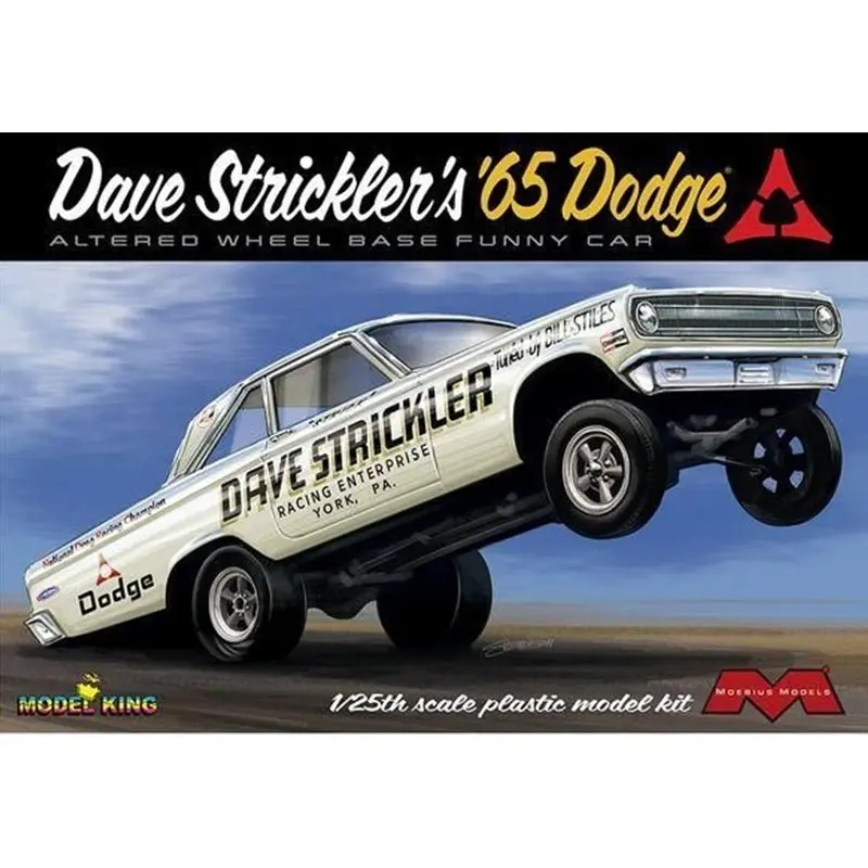 Moebius Moe2451 1/25 1965 Dave Strickler Dodge Altered Wheel Base Model King 1
