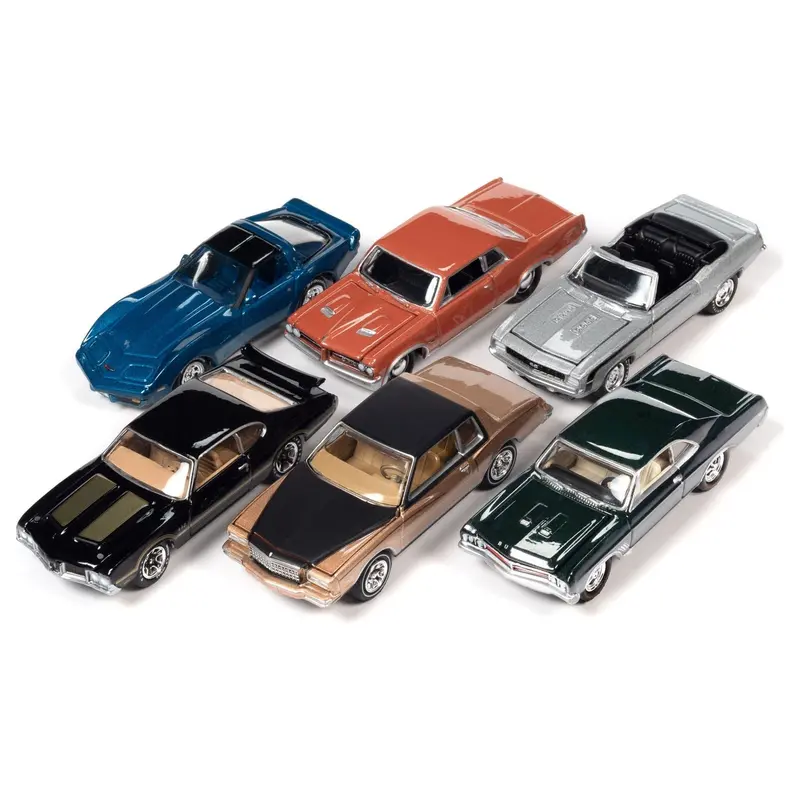 "Muscle Cars Usa" 2023 Set B Of 6 Pieces Release 1 "Ok Used Cars" 1/64 Diecast Model Cars By Johnny Lightning 1