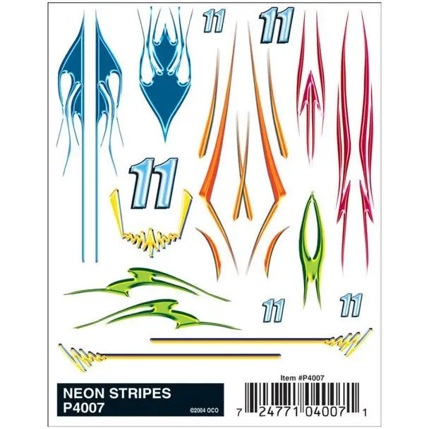 Neon Stripes Dry Transfe 1