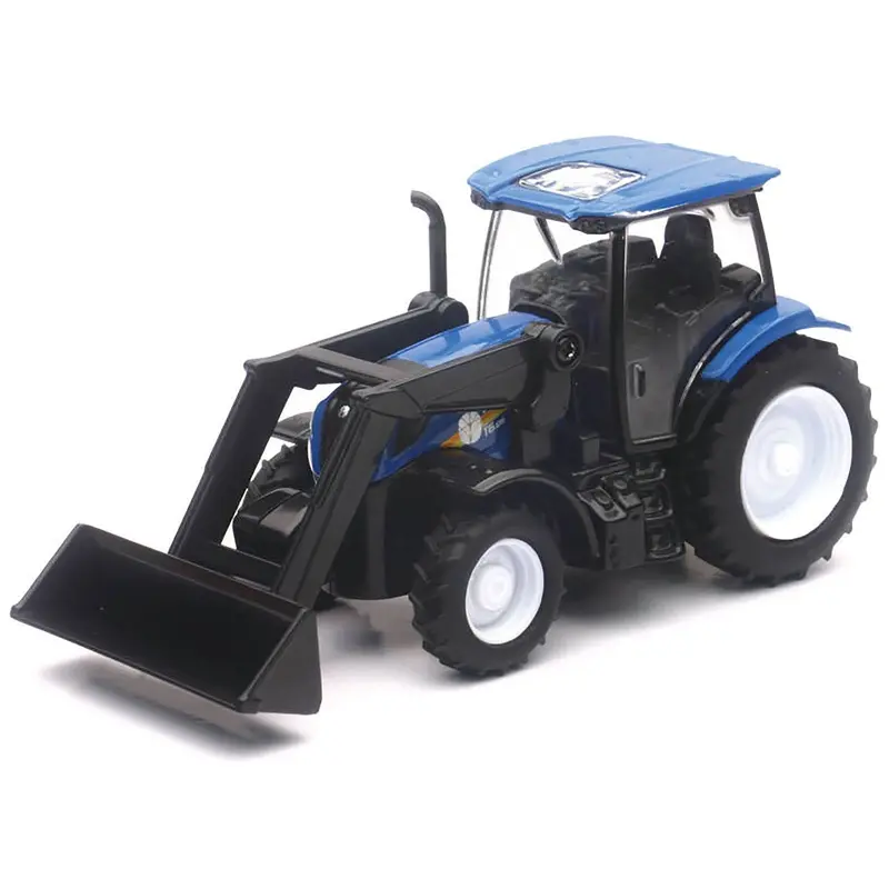 New Holland T6.175 Tractor With Front Loader Blue Diecast Model By New Ray 1