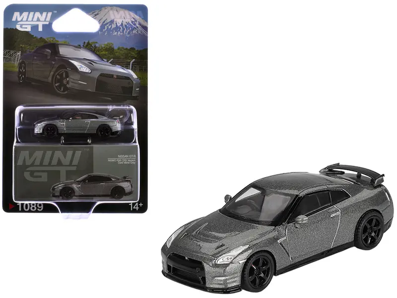 Nissan Gt-R Nismo R35 Crs Version Rhd (Right Hand Drive) Dark Metal Gray Metallic Limited Edition 1/64 Diecast Model Car By Mini Gt 1