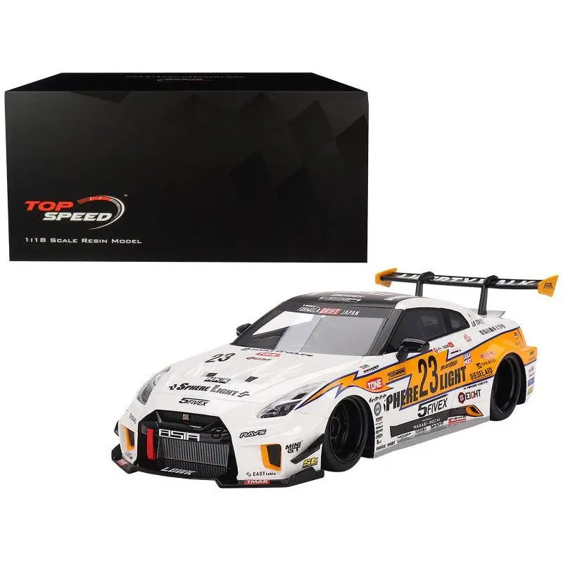 Nissan Lb-Silhouette Works Gt 35Gt-Rr Ver.2 Rhd (Right Hand Drive) #23 Tetsuya Hibino "Lb Racing - Formula Drift" (2022) 1/18 Model Car By Top Speed 1
