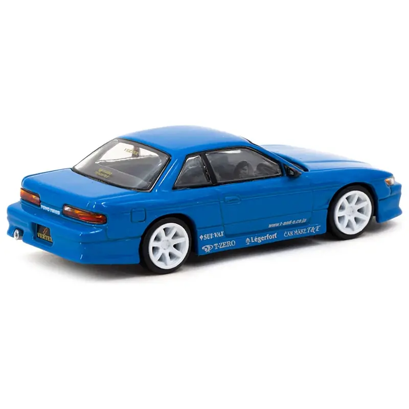 Nissan Silvia (S13) Vertex Rhd (Right Hand Drive) Blue Metallic "Toyo Tires" "Global64" Series 1/64 Diecast Model By Tarmac Works 1
