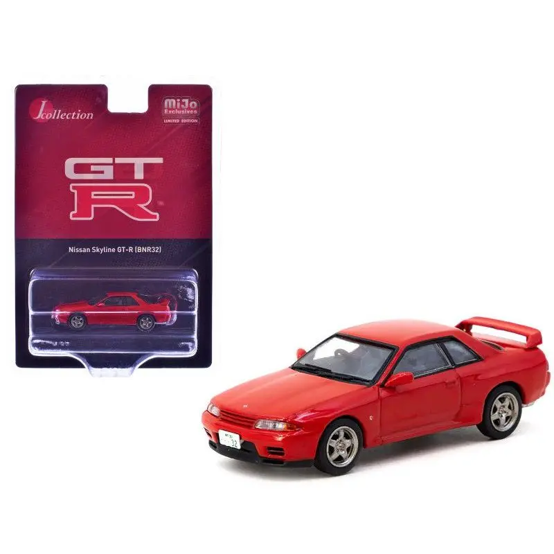 Nissan Skyline Gt-R (Bnr32) Rhd (Right Hand Drive) Red "J Collection" Series 1/64 Diecast Model By Tarmac Works 1