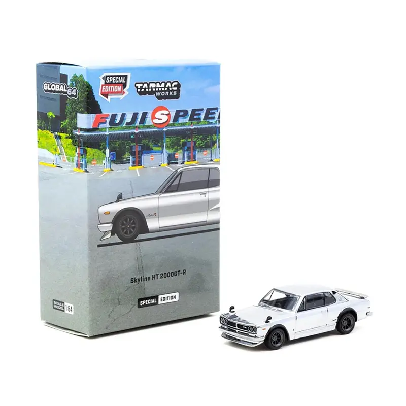 Nissan Skyline Ht 2000Gt-R Rhd (Right Hand Drive) Silver Chrome "Japan Special Edition" "Global64" Series 1/64 Diecast Model Car By Tarmac Works 1