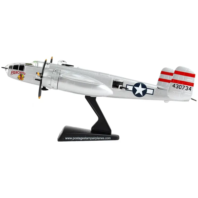 North American B-25J Mitchell Bomber Aircraft "Panchito" United States Air Force 1/100 Diecast Model Airplane By Postage Stamp 1