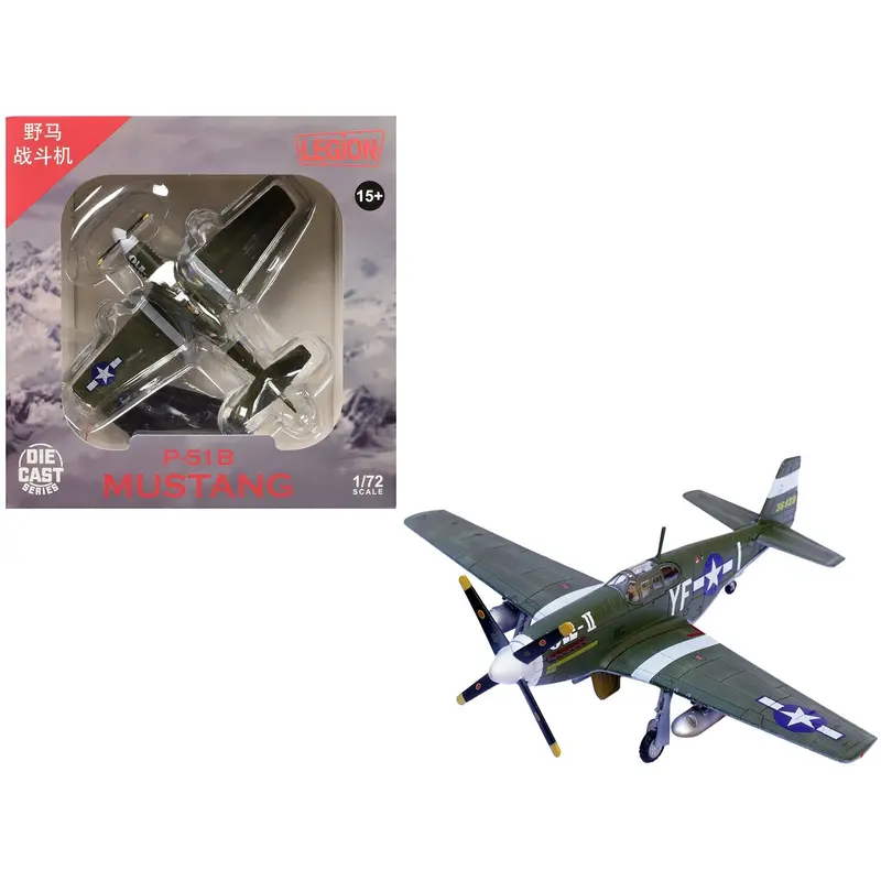 North American P-51B Mustang Aircraft "Ole-Ii 358Th Fighter Squadron 355Th Fighter Group Steeple Morden Strafers" (1944) United States Army Air Forces 1/72 Diecast Model Airplane By Legion 1