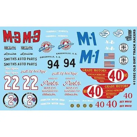 Old Dirt Trk Racers Decal 1