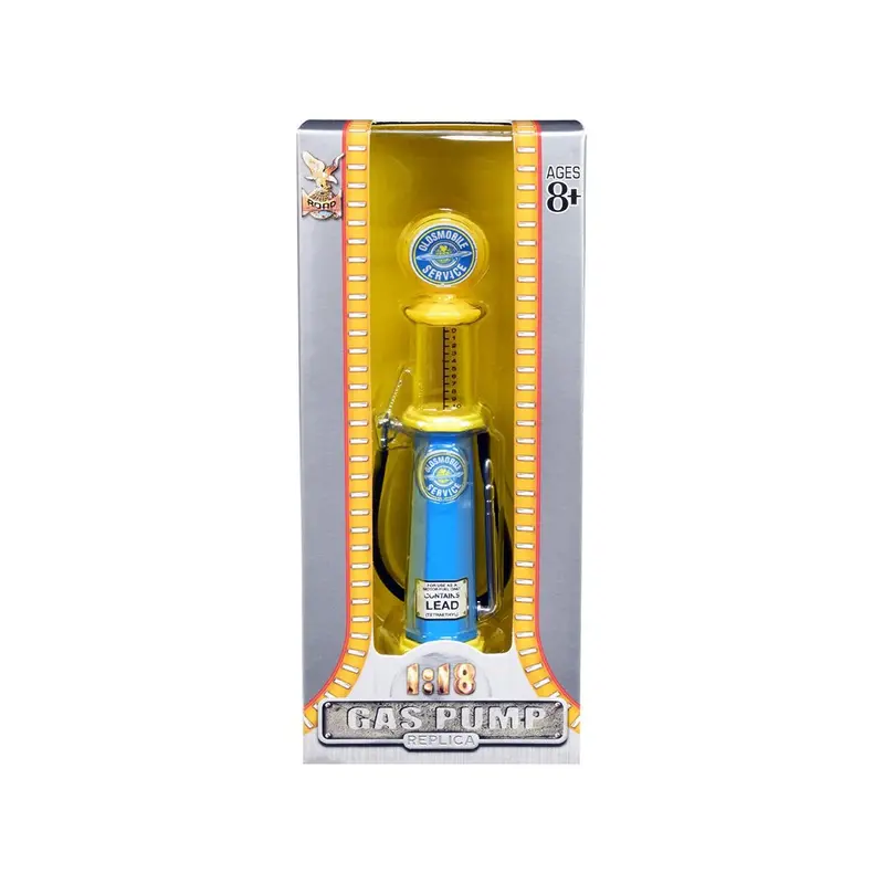 Oldsmobile Service Vintage Cylinder Gas Pump 1/18 Diecast Replica By Road Signature 1