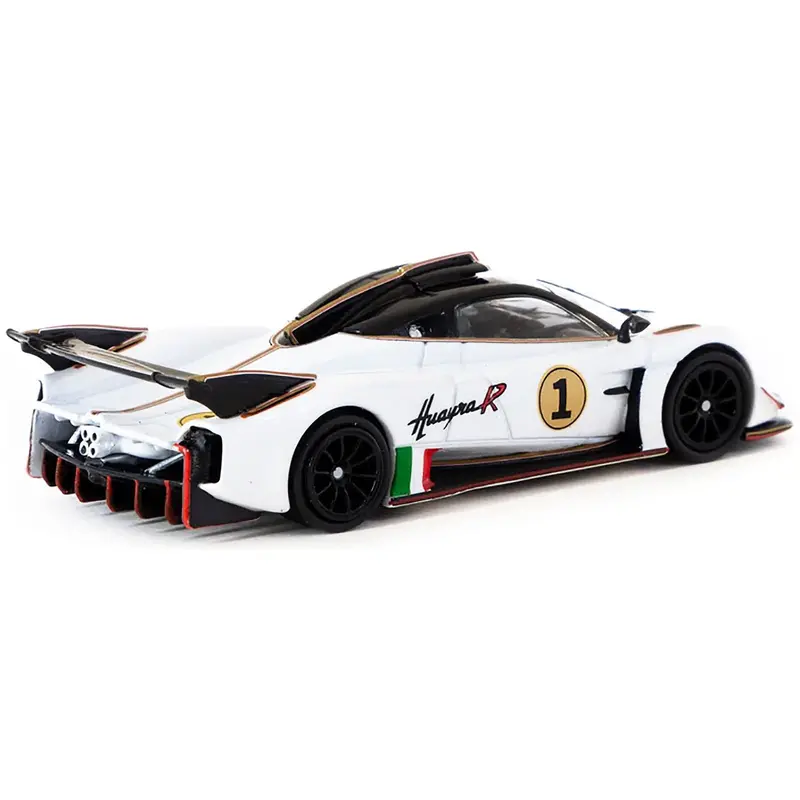 Pagani Huayra R #1 Bianco Benny White With Black Top "Lamley Special Edition" "Global64" Series 1/64 Diecast Model By Tarmac Works 1