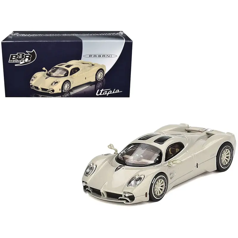 Pagani Utopia Presentation Grigio Rinascimento Silver 1/64 Diecast Model Car By Bbr 1