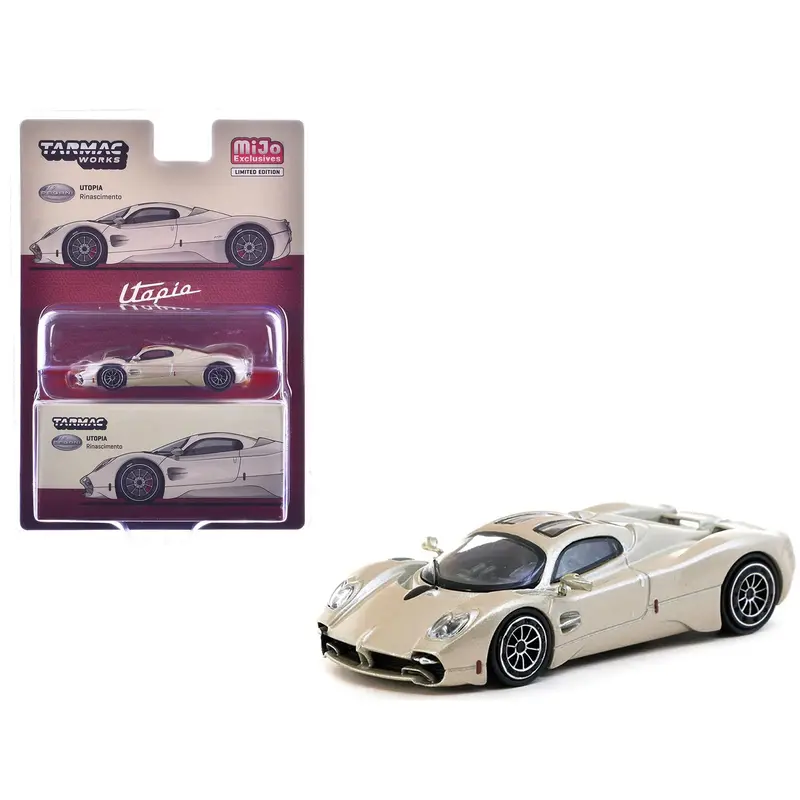 Pagani Utopia Rinascimento Silver Metallic "Global64" Series 1/64 Diecast Model By Tarmac Works 1
