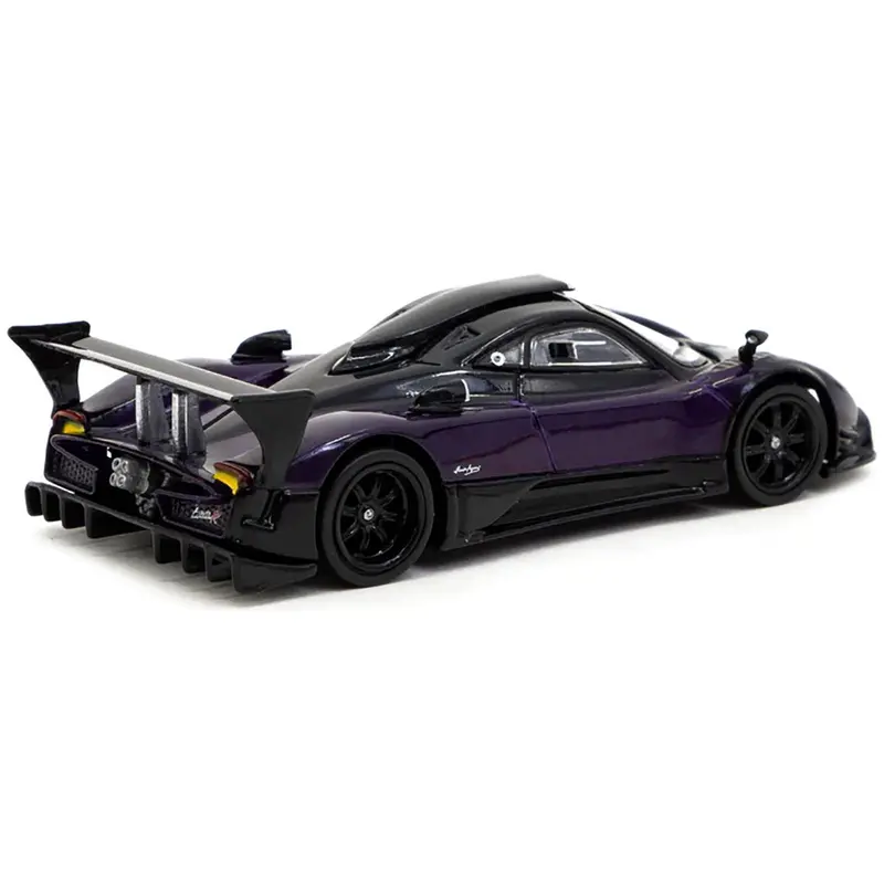 Pagani Zonda R Viola Pso Metallic And Black "Global64" Series 1/64 Diecast Model Car By Tarmac Works 1