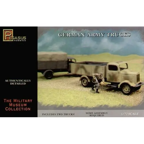 Pegasus 7610 German Wwii Army Truck - 2 Vehicles In Box 1