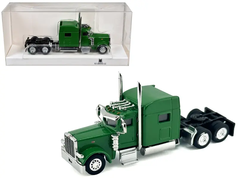 Peterbilt 389 Truck Tractor With Sleeper Cab Green 1/87 (Ho) Scale Plastic Model Car By Ho Logistics 1