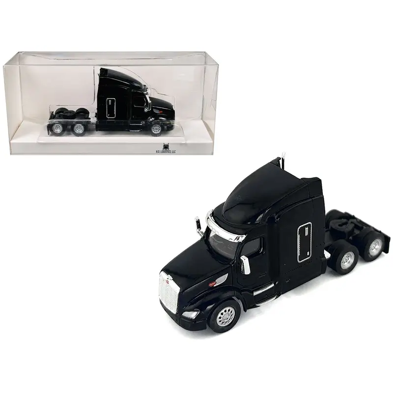 Peterbilt 579 Sleeper Cab Black 1/87 (Ho) Plastic Model Car By Ho Logistics 1