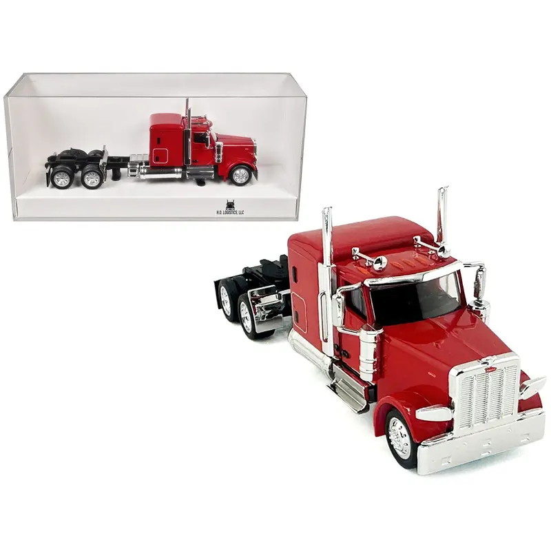 Peterbilt 589 Truck With 72 Inch Sleeper Red 1/87 (Ho) Plastic Model Car By Ho Logistics 1