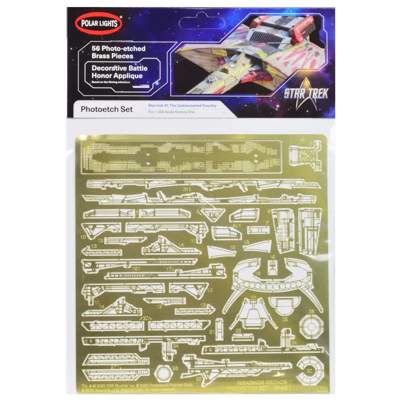 Photoetch Set For Klingon Kronos One Spaceship "Star Trek Vi: The Undiscovered Country" (1991) Movie 1/350 Scale By Polar Lights 1