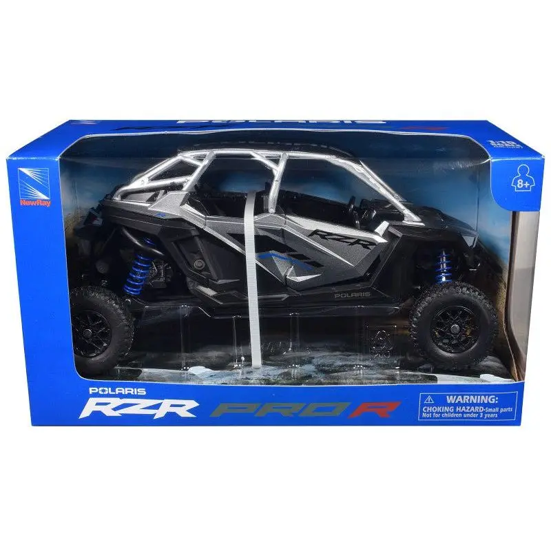 Polaris Rzr Pro R Utv Silver Metallic And Black 1/18 Diecast Model By New Ray 1