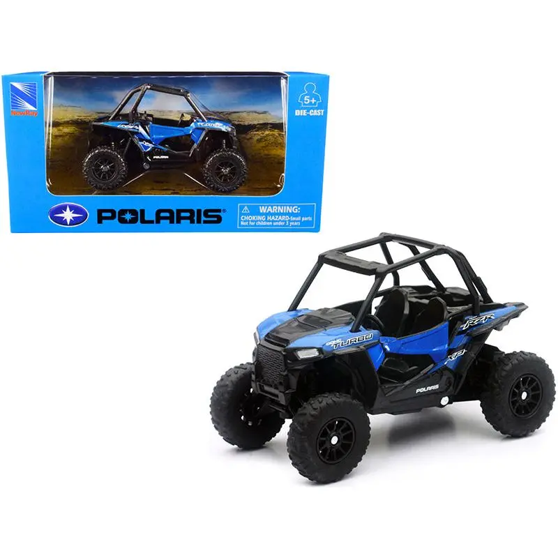Polaris Rzr Xp Turbo Dohc Mini Atv Blue And Black Diecast Model By New Ray 1