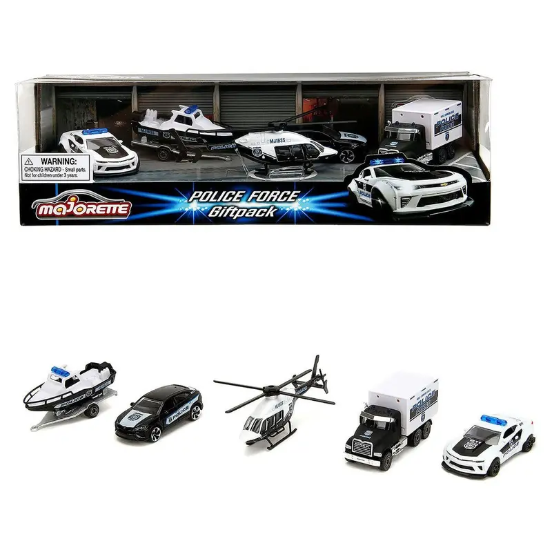 Police Force Giftpack (2024) 5 Piece Set 1/64 Diecast Model Cars By Majorette 1