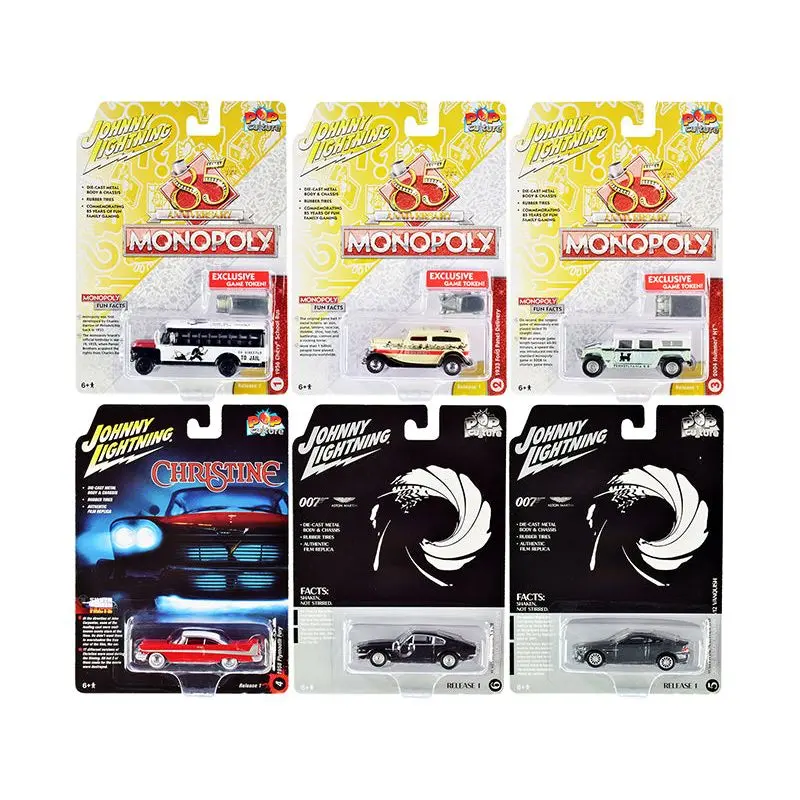 Pop Culture 2020 Set Of 6 Cars Release 1 1/64 Diecast Model Cars By Johnny Lightning 1