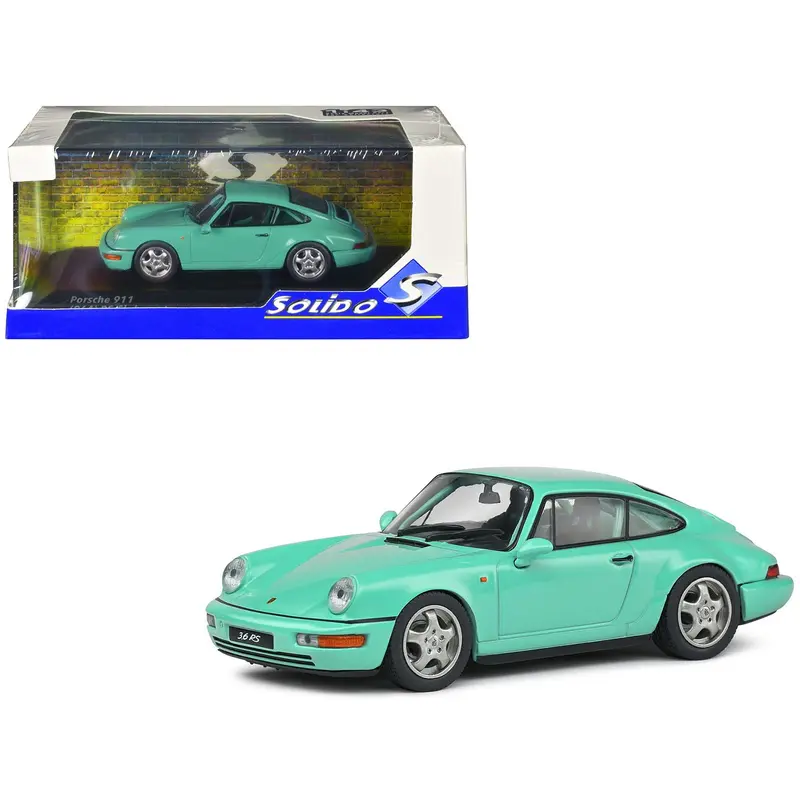 Porsche 911 (964) Rs Clubsport Mint Green 1/43 Diecast Model Car By Solido 1