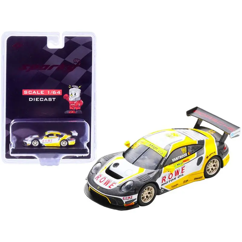 Porsche 911 Gt3 R #99 Laurens Vanthoor "Rowe" Racing 2Nd Fia Gt World Cup Macau (2019) 1/64 Diecast Model Car By Sparky 1