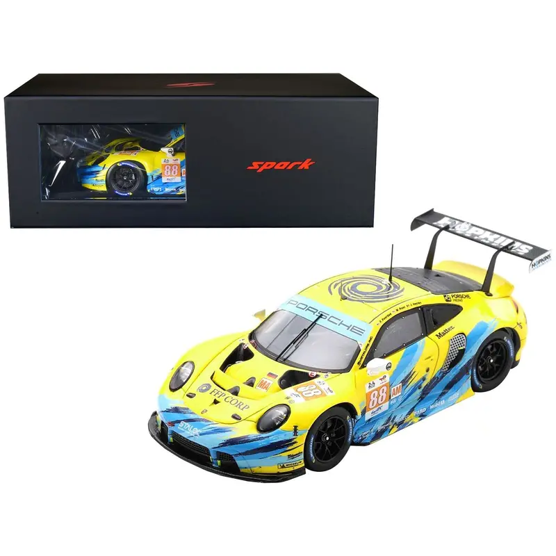 Porsche 911 Rsr-19 #88 Fred Poordad - Maxwell Root - Jan Heylen "Dempsey-Proton Racing" Gte Am "24 Hours Of Le Mans" (2022) With Acrylic Display Case 1/18 Model Car By Spark 1