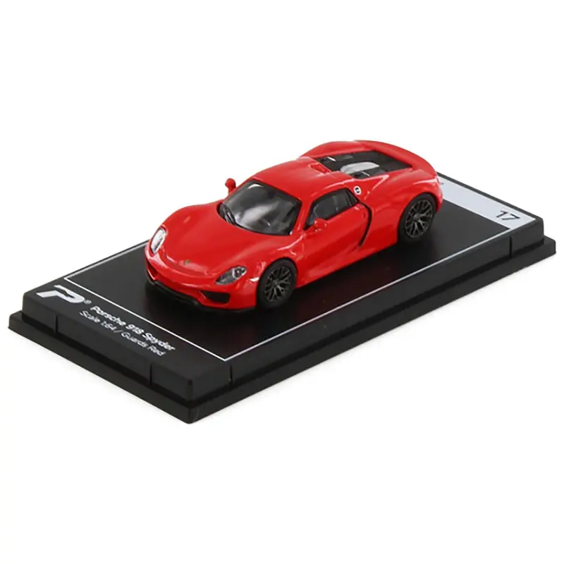 Porsche 918 Spyder Guards Red "Hypercar League Collection" 1/64 Diecast Model Car By Postercars 1