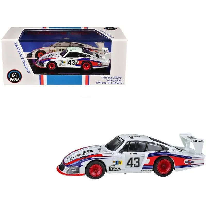 Porsche 935/78 "Moby Dick" #43 Rolf Stommelen - Manfred Schurti "Martini Racing Porsche System" "24 Hours Of Le Mans" (1978) 1/64 Diecast Model Car By Paragon Models 1