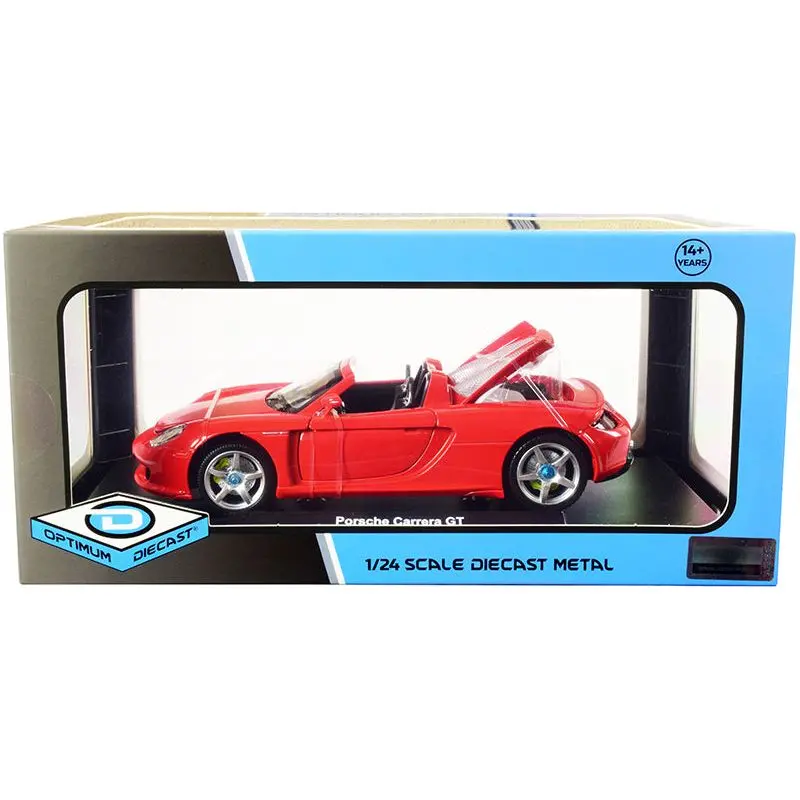 Porsche Carrera Gt Convertible Red 1/24 Diecast Model Car By Optimum Diecast 1