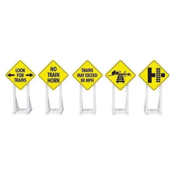Railroad Signs 5Pk 1