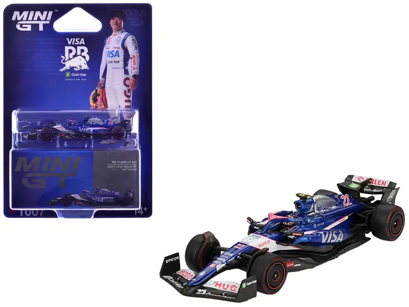Rb Vcarb 01 #22 Yuki Tsunoda Formula One F1 "Bahrain Gp" (2024) Limited Edition 1/64 Diecast Model Car By Mini Gt 1