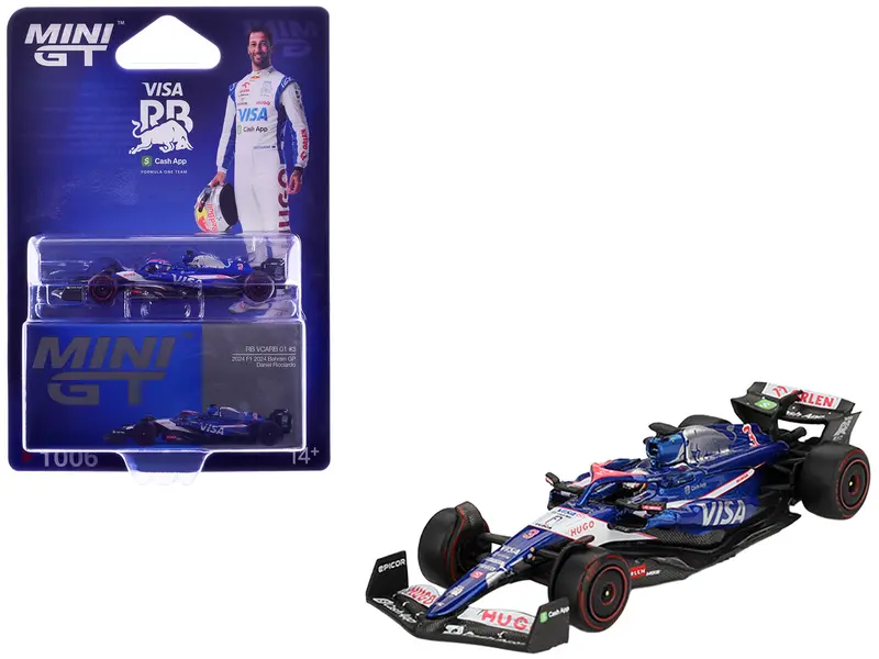Rb Vcarb 01 #3 Daniel Ricciardo Formula One F1 "Bahrain Gp" (2024) Limited Edition 1/64 Diecast Model Car By Mini Gt 1