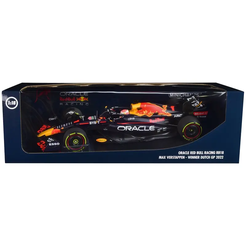 Red Bull Racing Rb18 #1 Max Verstappen "Oracle" Winner F1 Formula One "Dutch Gp" (2022) With Driver Limited Edition To 528 Pieces Worldwide 1/18 Diecast Model Car By Minichamps 1