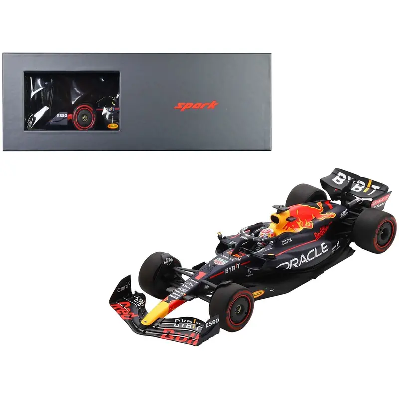 Red Bull Racing Rb18 #1 Max Verstappen "Oracle" Winner Formula One F1 Dutch Gp (2022) With Acrylic Display Case 1/18 Model Car By Spark 1