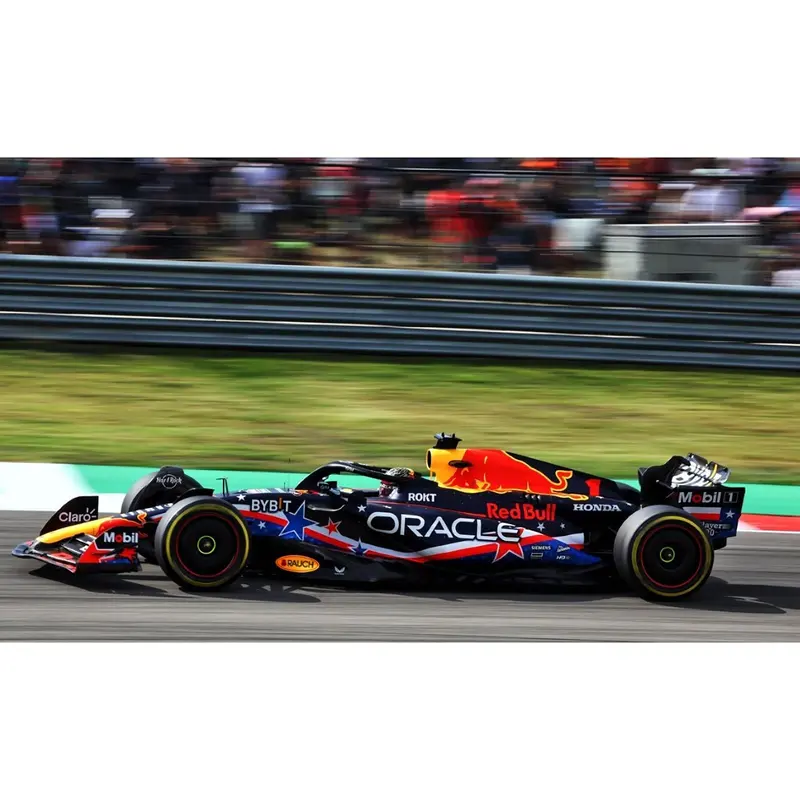 Red Bull Racing Rb19 #1 Max Verstappen "Oracle" Winner F1 Formula One "United States Gp" (2023) With Driver Limited Edition To 336 Pieces Worldwide 1/18 Diecast Model Car By Minichamps 1