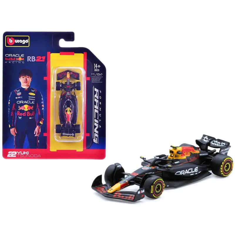 Red Bull Racing Rb21 #22 Yuki Tsunoda Formula One F1 World Championship (2025) "Formula Racing" Series 1/64 Diecast Model Car By Bburago 1