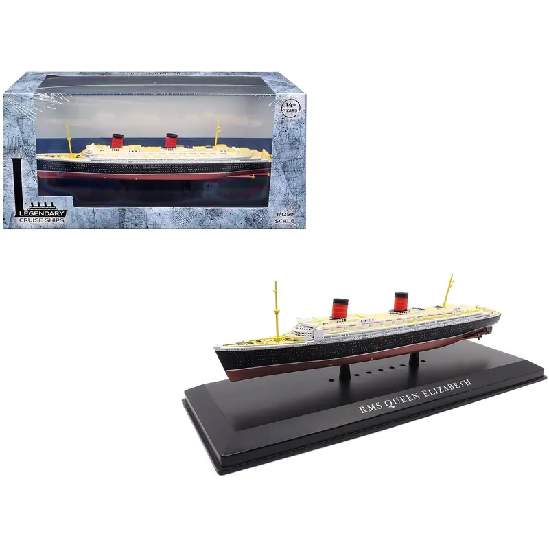 Rms Queen Elizabeth Passenger Ship 1/1250 Diecast Model By Legendary Cruise Ships 1