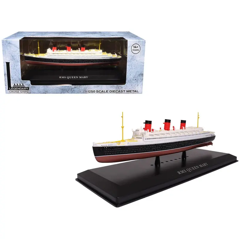 Rms Queen Mary Passenger Ship 1/1250 Diecast Model By Legendary Cruise Ships 1
