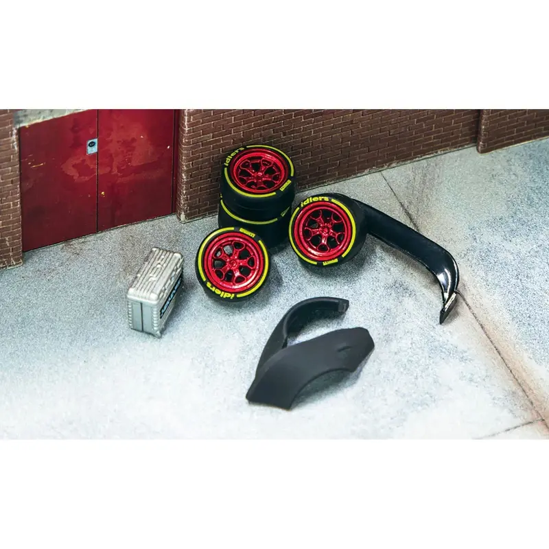 "Rotiform Hur" Wheels And Parts Designed For Rwb Models For 1/64 Model Cars By Tarmac Works 1