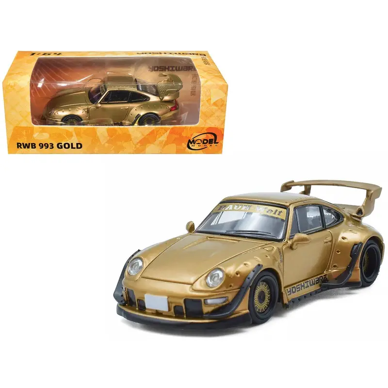 Rwb 993 "Yoshiwara" Gold Metallic 1/64 Diecast Model Car By Model Model 1